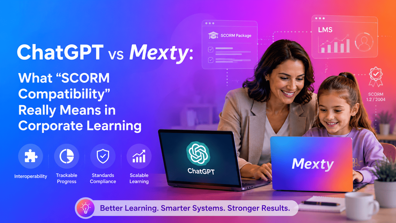 ChatGPT vs Mexty: What “SCORM Compatibility” Really Means in Corporate Learning