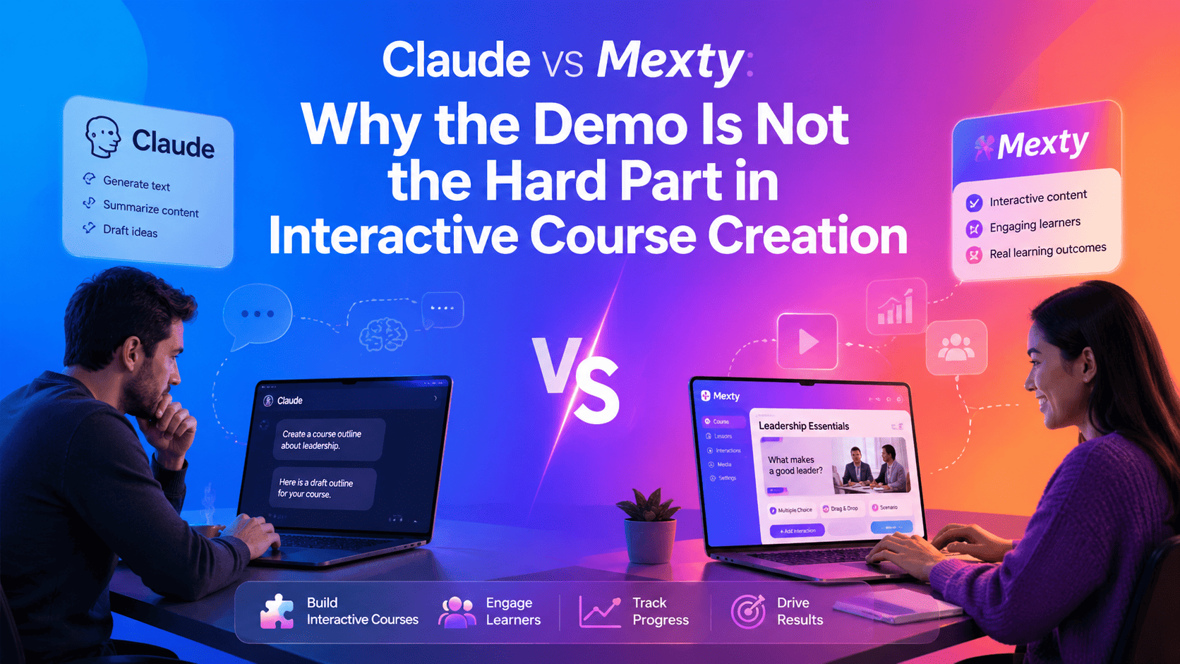 Claude vs Mexty: Why the Demo Is Not the Hard Part in Interactive Course Creation
