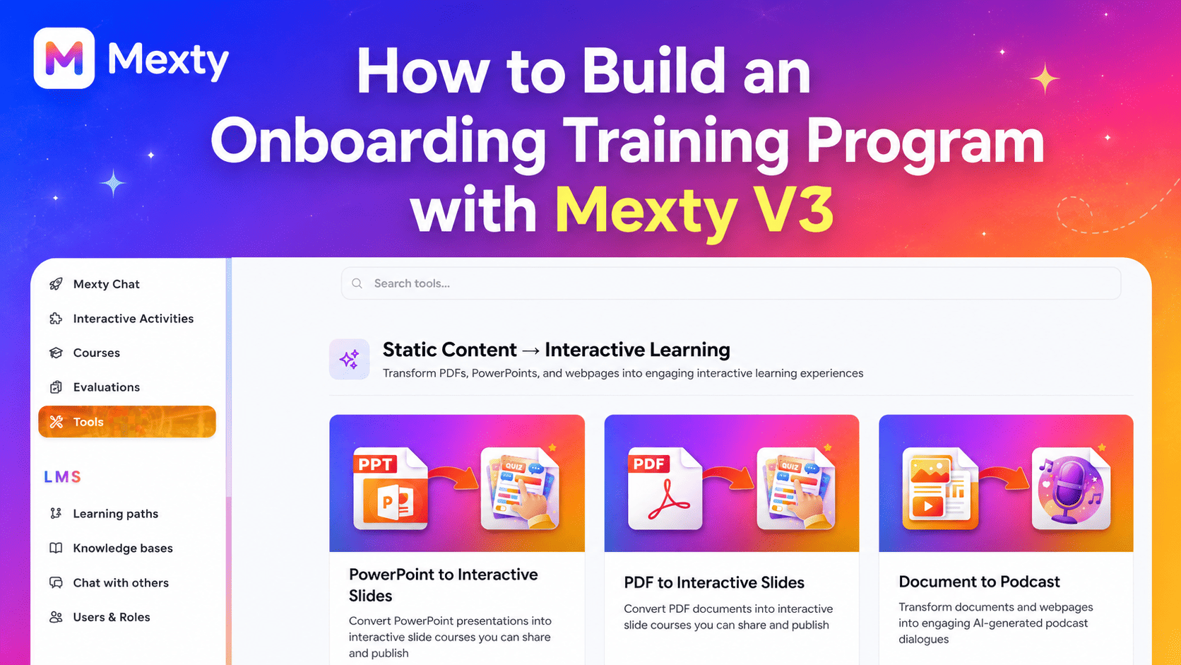 How to Build an Onboarding Training Program with Mexty V3