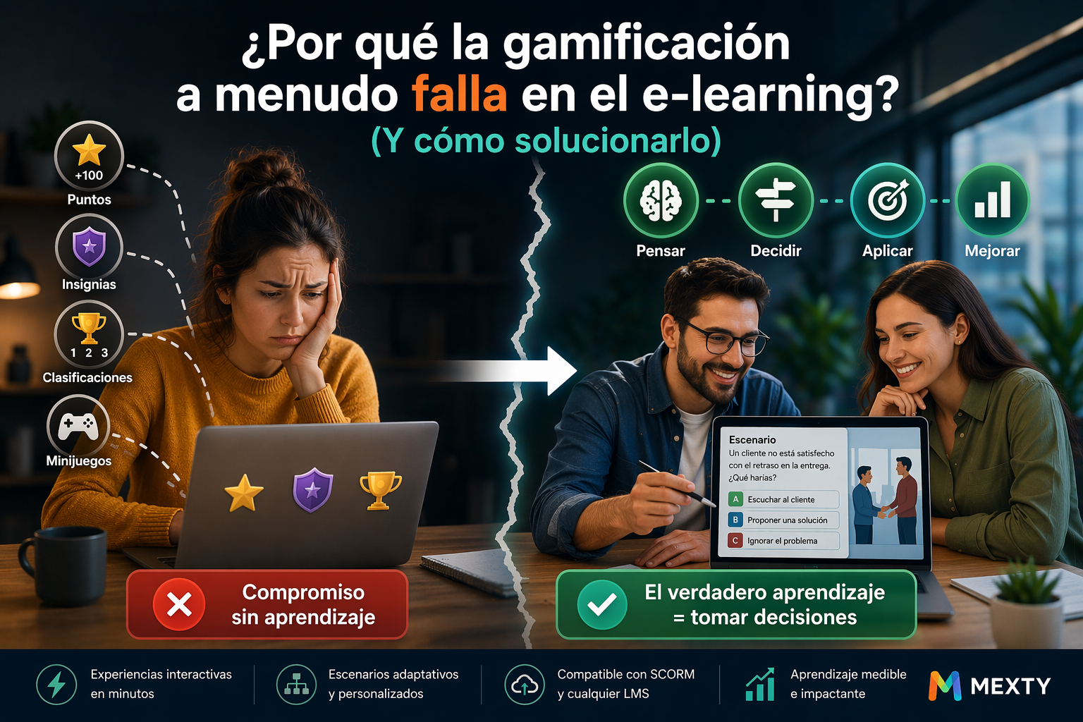 Por qué la gamificación falla a menudo en el e-learning (y cómo solucionarlo)